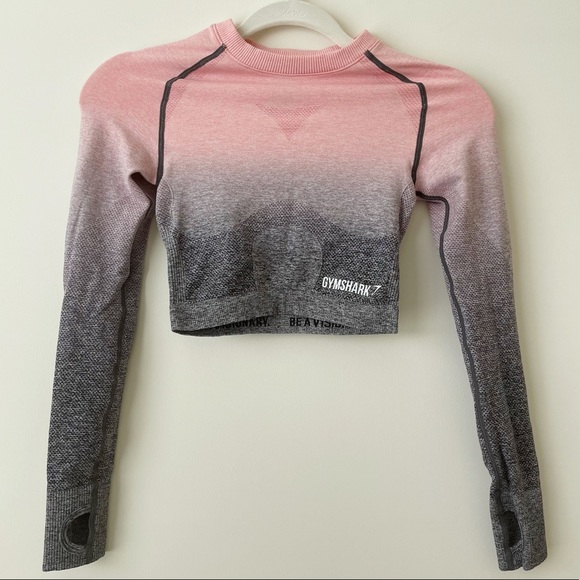 COPY - GYMSHARK Ombre Seamless Long Sleeved Crop … - Picture 2 of 8